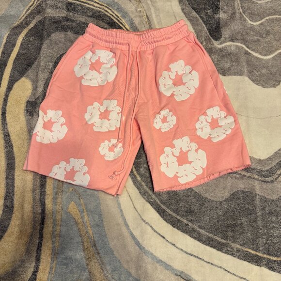 Denim Tears The Cotton Wreath Pink Shorts Size Medium - Picture 1 of 3